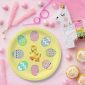 黄色絵を描のイースター卵 ペーパープレート (パーティー)