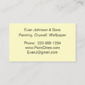 黄色絵を描の名刺 名刺 (裏面)