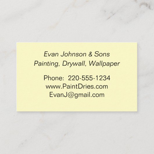 黄色絵を描の名刺 名刺 (裏面)