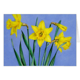 黄色絵を描水色ダッフォジルアートカード