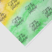 黄色緑の水彩画私の日光です 薄葉紙 (詳細)