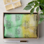 黄色緑の水彩画私の日光です 薄葉紙 (ギフト)