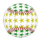 黄色緑は野球を主演します 野球ボール (裏面)