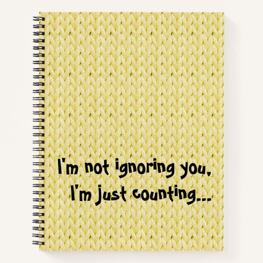 黄色編みテクスチャスパイラルノートブック ノートブック (正面)