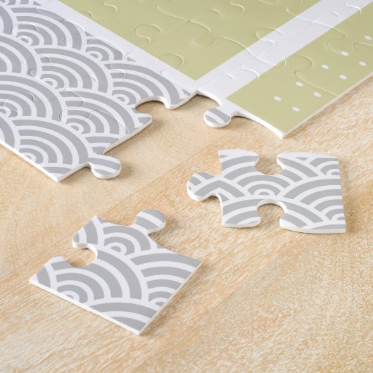 黄色航海のと灰色のいかり魚の天気表 ジグソーパズル (側面)