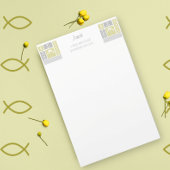 黄色航海のと灰色のいかり魚の天気表 便箋