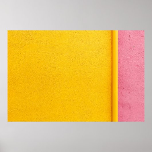 黄色色彩の鮮やかの壁 ポスター (正面)