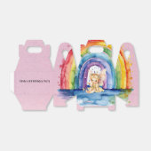 黄色色彩の鮮やか妖精レインボーガールバースデーパーティー フェイバーボックス (折り畳みなし)