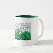 黄色花 ツートーンマグカップ (正面右)