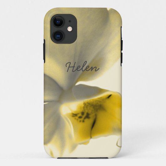 黄色芸術的トーンの花Case-Mate iPhone C Case-Mate iPhoneケース (裏面)