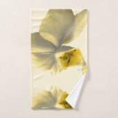 黄色芸術的色の花 バスタオルセット (ハンドタオル)