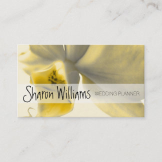 黄色芸術的色の花 名刺