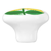 黄色茶色ひまわり セラミックノブ (側面)
