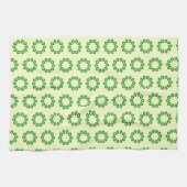 黄色葉の円に緑の キッチンタオル (横)