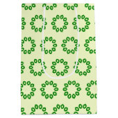 黄色葉の円に緑の ミディアムペーパーバッグ (裏面)