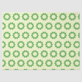 黄色葉の円に緑の 薄葉紙