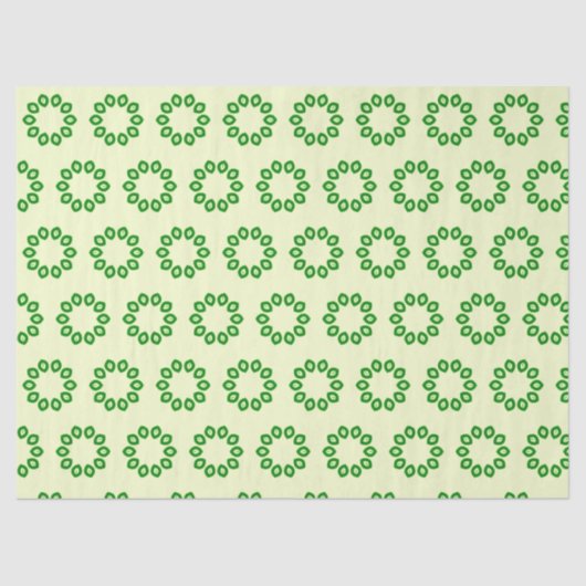 黄色葉の円に緑の 薄葉紙 (正面)