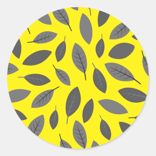 黄色葉上の ラウンドシール (正面)