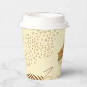 黄色葉金ゴールドヒョウ紙カップ。 紙コップ (右)