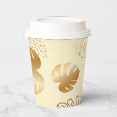 黄色葉金ゴールド紙カップ 紙コップ (左)