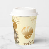 黄色葉金ゴールド紙カップ 紙コップ (左)