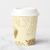 黄色葉金ゴールド紙カップ 紙コップ (裏面)