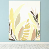 黄色葉 キャンバスプリント (インサイチュ (ウッドフロア))