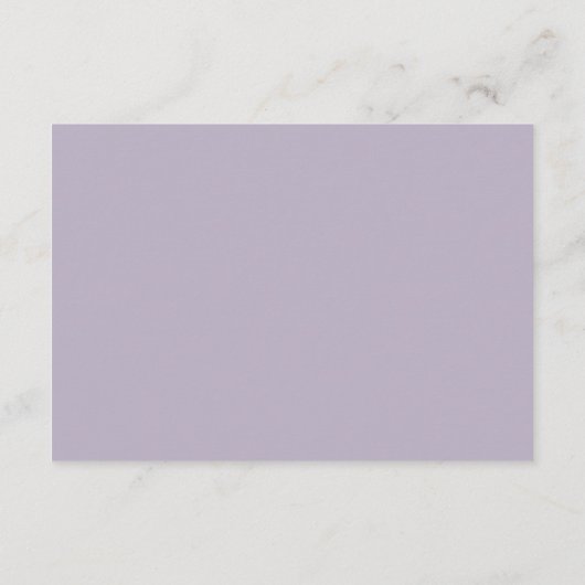 黄色薄紫紫色の水色フローラ結婚式RSVP エンクロージャーカード (裏面)