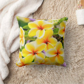 黄色薄紫花 クッション (ブランケット)