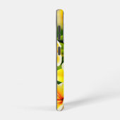 黄色薄紫花 SAMSUNG GALAXYケース (右側面)