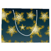 黄色装飾星模様 ラージペーパーバッグ (裏面)