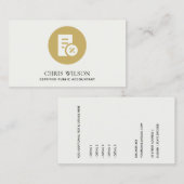 黄色計モダン算アイコン会計税 名刺 (正面/裏面)