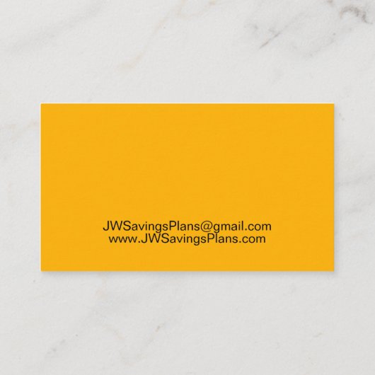 黄色財務顧問貯蓄会計士 名刺 (裏面)