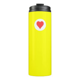 黄色赤いハート タンブラー