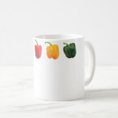 黄色赤色緑色のパプリカが本当に好き コーヒーマグカップ (正面右)