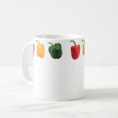 黄色赤色緑色のパプリカが本当に好き コーヒーマグカップ (正面左)