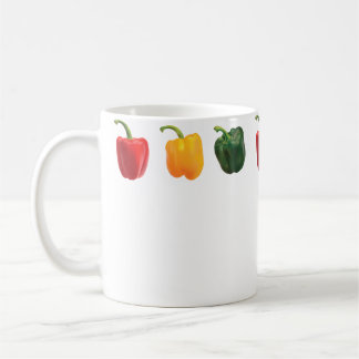 黄色赤色緑色のパプリカが本当に好き コーヒーマグカップ