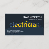 黄色輝く電灯看板 名刺 (正面)