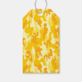 黄色迷彩柄カラフルおもしろい ギフトタグ (正面)