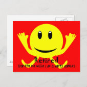 黄色退職したいハッピーダンス ポストカード (正面/裏面)