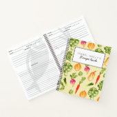 黄色野菜パーソナライズされたレシピ ノートブック (内部)