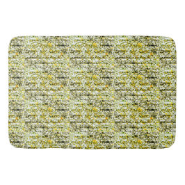 黄色金ゴールドと黒チーズプリントバスマット バスマット