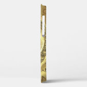 黄色金ゴールドはっきりした金属手書きモノグラム Case-Mate iPhoneケース (裏面 / 左)