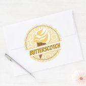 黄色金ゴールドアイスクリームサークルラベル ラウンドシール (封筒)