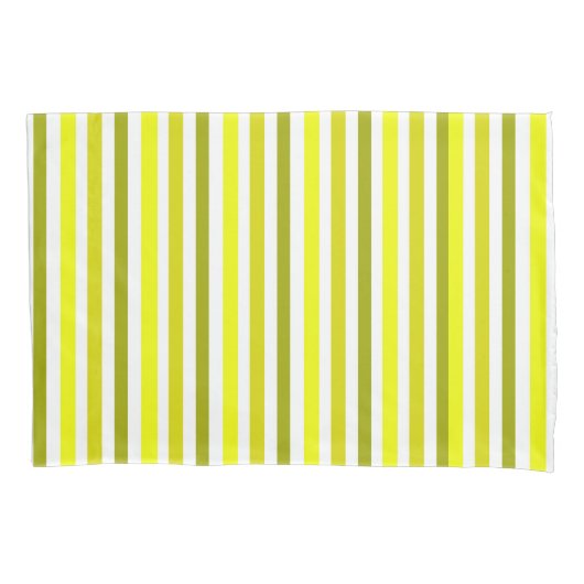 黄色金ゴールドストライプの枕 枕カバー (正面左)