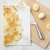 黄色金ゴールドパイナップル キッチンタオル (四つ折り)