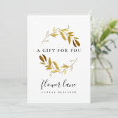 黄色金ゴールド動物リースギフト券カード シーズンカード (スタンド正面)