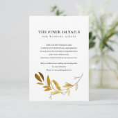 黄色金ゴールド動物水色リース結婚詳細 エンクロージャーカード (スタンド正面)