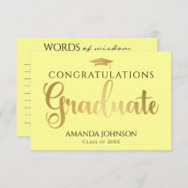 黄色金ゴールド大学院博士課程修了 エンクロージャーカード