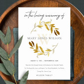 黄色金ゴールド紅葉リース悔やみや弔慰記念物 サンキューカード